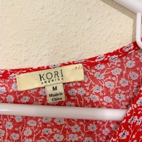 KORI AMERICA LADIES SURPLICED SLEEVE TIED ROMPER M - Picture 7 of 9